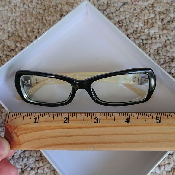 BVLGARI BLACK On yellow MARBLE EYEGLASSES 52-16-135mm - FRAME ONLY - Picture 7 of 11